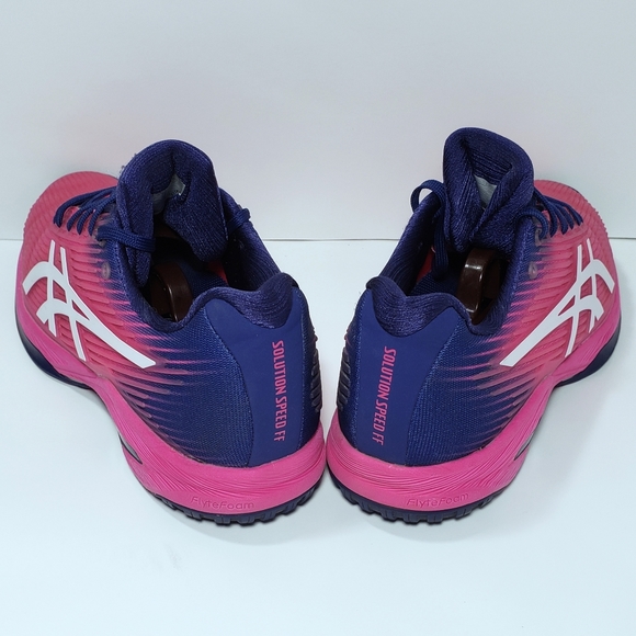 ASICS Solution Speed FF Pink/Navy Tennis Shoe - Picture 4 of 7